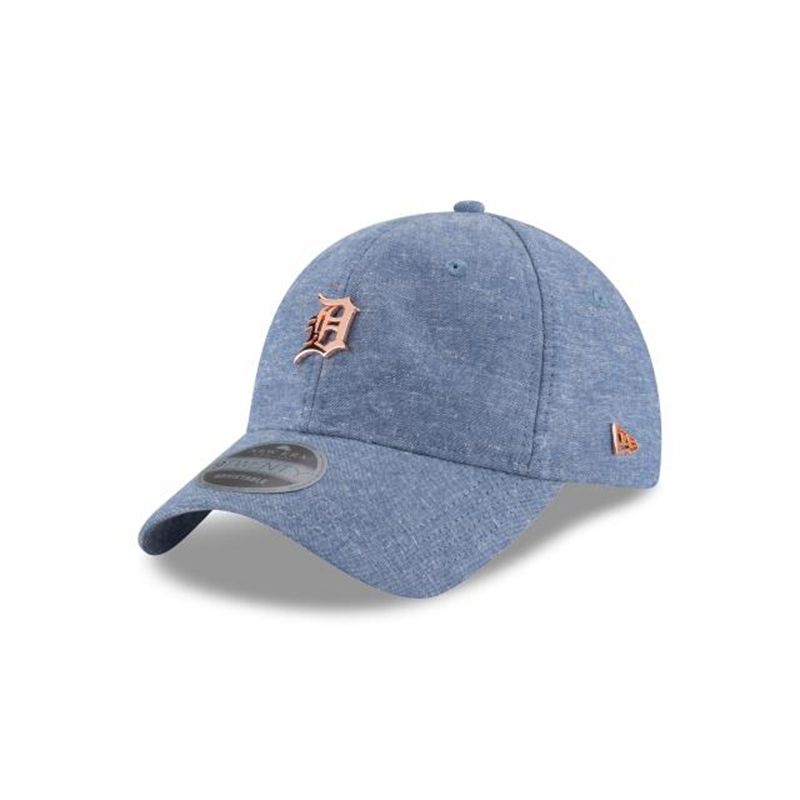 MLB Detroit Tigers Team Badged 9Twenty Adjustable (RYG3191) - Blue New Era Caps